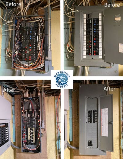 power panel install before/after